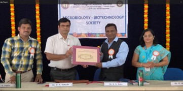 Microbiology and Biotechnology society was inaugurated at the hands of Dr. S. G. Suke on dated 9th October 2024.